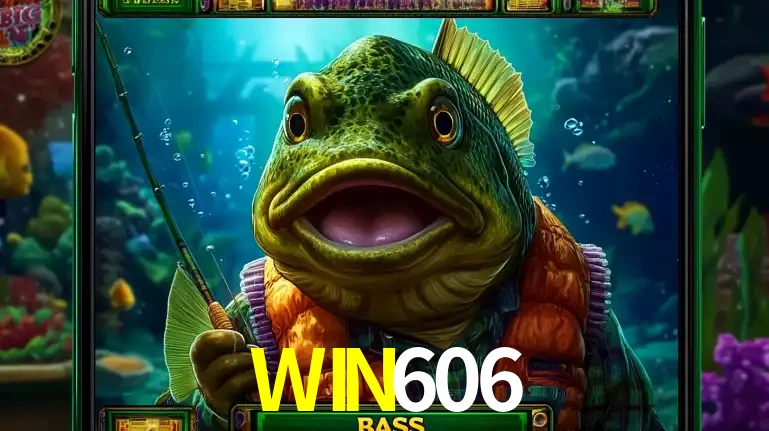 Personagem de peixe pescador do popular jogo de slot com tema de pescaria, uma das emocionantes opções de caça-níqueis para jogar e ganhar no cassino WIN606.